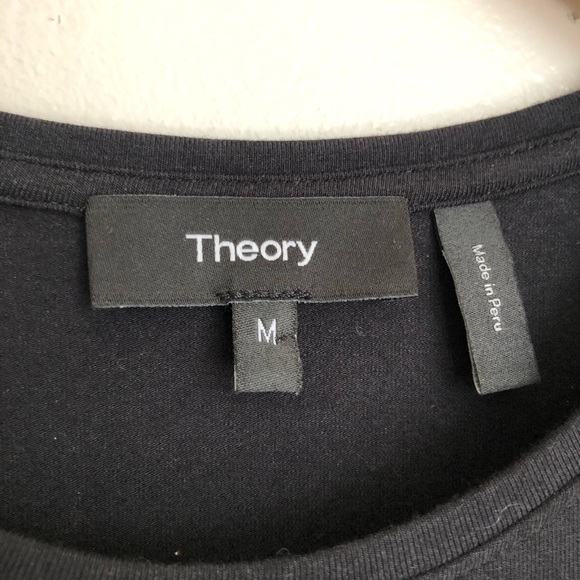 Theory Dakui Mini Knotted T-Shirt Dress in Black size M - Picture 6 of 7